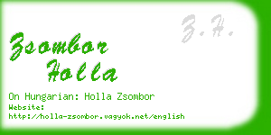 zsombor holla business card